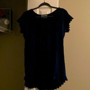 American South Side dark denim colored top. Too cute and sassy!